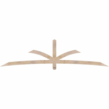 Ekena Millwork Davenport Smooth Timber Gable Bracket, Douglas Fir, 108"W x 27"H x 1 1/2"D x 3 1/2"F, 6/12 Pitch GBW108X27X0204DAV00SDF